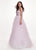 Rachel Allan - 6479 Floral Beaded Layered Tulle Ballgown In White and Pink