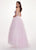 Rachel Allan - 6479 Floral Beaded Layered Tulle Ballgown In White and Pink