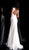 Jovani - 64807 Sequined Jewel Neck Trumpet Dress in White