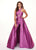 Rachel Allan - 6482 Crisscross Halter Jumpsuit with Overskirt In Purple