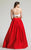 Dave & Johnny - 1435W Ornate Lace Two-Piece A-Line Dress in Red