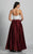 Dave & Johnny - 1435W Ornate Lace Two-Piece A-Line Dress in Red and White