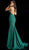 Jovani - 64851 Backless Front Keyhole Stretch Glitter Prom Gown in Green