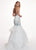 Rachel Allan - 6485 Embellished Sweetheart Tiered Mermaid Gown In White and Pink