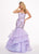 Rachel Allan - 6485 Embellished Sweetheart Tiered Mermaid Gown In Purple