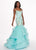 Rachel Allan - 6485 Embellished Sweetheart Tiered Mermaid Gown In Green