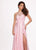 Rachel Allan - 6487 Beaded Halter Satin A-line Dress In Pink