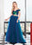 Rachel Allan - 6488 Two Piece Sequin Embellished Top Tulle Prom Gown In Blue and Green
