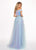 Rachel Allan - 6488 Two Piece Sequin Embellished Top Tulle Prom Gown In Blue