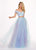 Rachel Allan - 6488 Two Piece Sequin Embellished Top Tulle Prom Gown In Blue