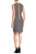 Sharagano - HW7S187Q2 Striped Sleeveless Sheath Dress in Black and White