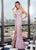 Rachel Allan - 6491 Glitter Jersey Trumpet Gown With Train In Purple