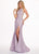 Rachel Allan - 6491 Glitter Jersey Trumpet Gown With Train In Purple