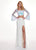 Rachel Allan - 6492 Two Piece Sequined Sheath Gown In White