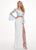 Rachel Allan - 6492 Two Piece Sequined Sheath Gown In White