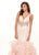 Rachel Allan - 6494 Beaded Embellished Illusion Plunging Mermaid Gown In Orange