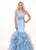 Rachel Allan - 6494 Beaded Embellished Illusion Plunging Mermaid Gown In Blue