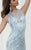 Jasz Couture - Embellished Sheer Long Gown 5610 in Blue