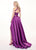 Rachel Allan - 6495 Two Piece Beaded Romper with Overlay In Purple