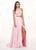 Rachel Allan - 6497 Beaded Ornate Two-Piece Satin Gown In Pink