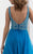 Jasz Couture - Bead-Crusted Chiffon Gown 5642 in Blue