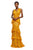 Tadashi Shoji - V-Neck Tiered A-Line Dress In Yellow