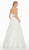 Ashley Lauren - 1402 Embroidered Halter Tulle Ballgown In White