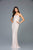Scala - 48950 Embellished Straight Across Neck Sheath Dress In Pink