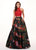 Rachel Allan - 6504 Two Piece Floral High Halter Dress In Red and Multi-Color
