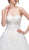 Strapless Beaded Lace Bodice Bridal Evening Gown