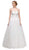 Eureka Fashion Bridal - Strapless Beaded Lace Bodice Bridal Evening Gown