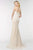 Alyce Paris  - 6505 Dainty Lace Adorned Evening Gown in White and Neutral