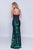 Nina Canacci - 6506 Sequined Sweetheart Trumpet Dress With Train