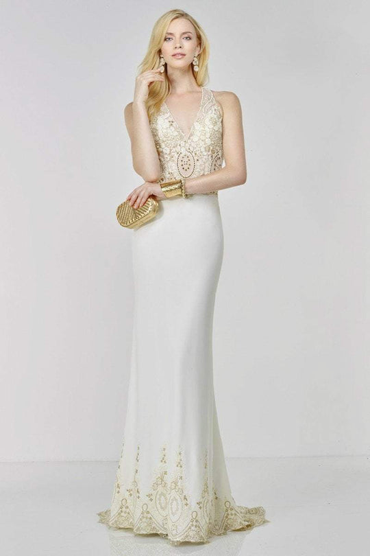 Alyce Paris - 6506 Prom Dress in Ivory Gold