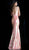 Jovani - 65070 Sequined Deep V-neck Mermaid Dress With Train In Pink