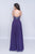 Nina Canacci - 6509 Scroll Beaded Plunging Sweetheart Chiffon Gown In Purple