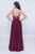 Nina Canacci - 6509 Scroll Beaded Plunging Sweetheart Chiffon Gown In Red