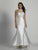 Dave & Johnny - A6511 Halter Neck Beaded Mermaid Gown in White