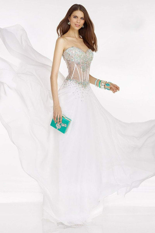 Alyce Paris - 6511 Prom Dress in Ivory Multi-Color