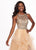 Rachel Allan - 6512 Beaded Ruffle Tulle Ruffle High-Low Prom Dress In Neutral