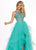 Rachel Allan - 6512 Beaded Ruffle Tulle Ruffle High-Low Prom Dress In Green