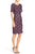 Adrianna Papell - AP1D100772 Lace Bateau Sheath Dress in Purple and Neutral
