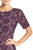 Adrianna Papell - AP1D100772 Lace Bateau Sheath Dress in Purple and Neutral