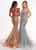 Rachel Allan - 6513 Sequined Sweetheart Mermaid Evening Gown In Brown And Silver