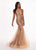 Rachel Allan - 6513 Sequined Sweetheart Mermaid Evening Gown In Brown