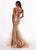Rachel Allan - 6513 Sequined Sweetheart Mermaid Evening Gown In Brown