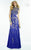 Alyce Paris - Sparkling Sequined Detailed Long Sheath Evening Gown 2533 In Blue