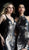 Jovani - 65169 Plunging V-Neck Novelty Sequined Dress in Black and Silver