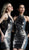 Jovani - 65169 Plunging V-Neck Novelty Sequined Dress in Black and Silver