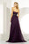 MNM Couture - 6516 Bejeweled Sweetheart A-line Dress In Purple and Black